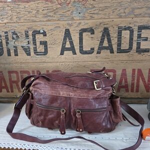 Sorial Burgundy Leather Bag